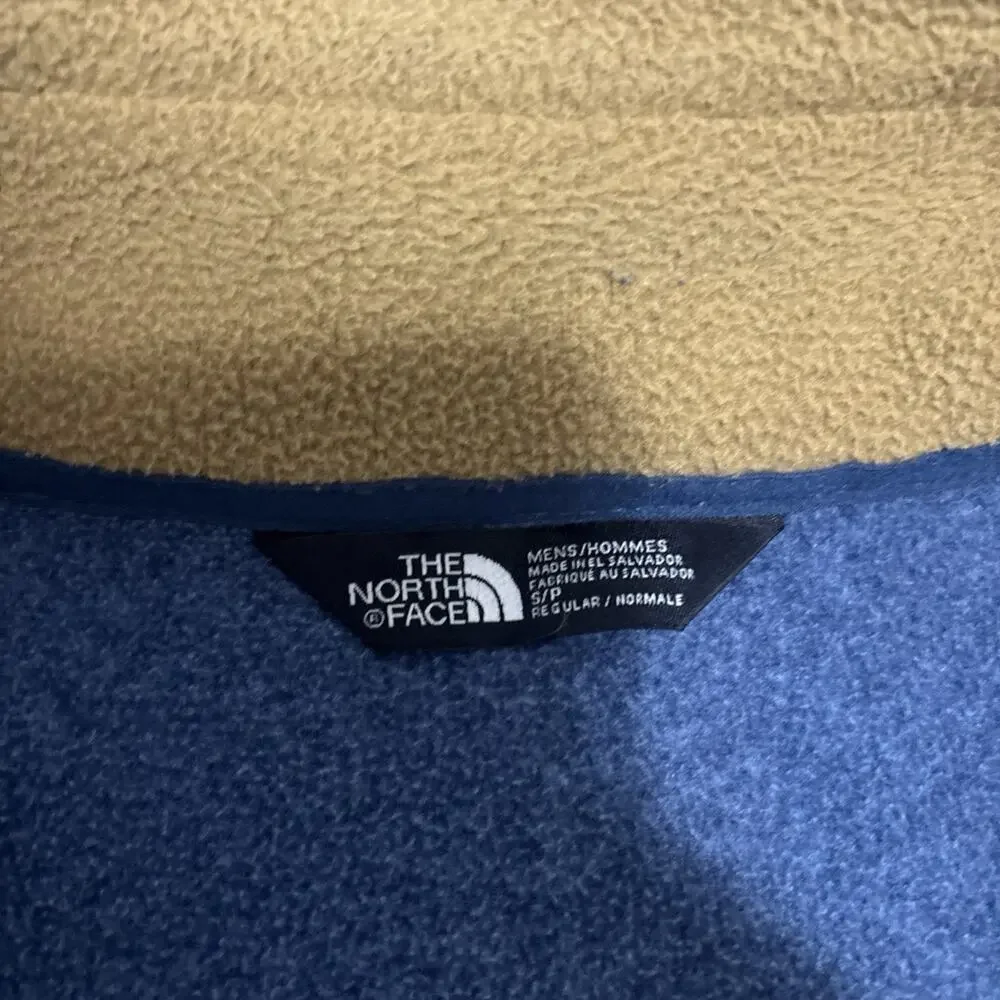 The North Face Mens Size Small Pullover 1/4 Zip Sweatshirt Fleece Blue